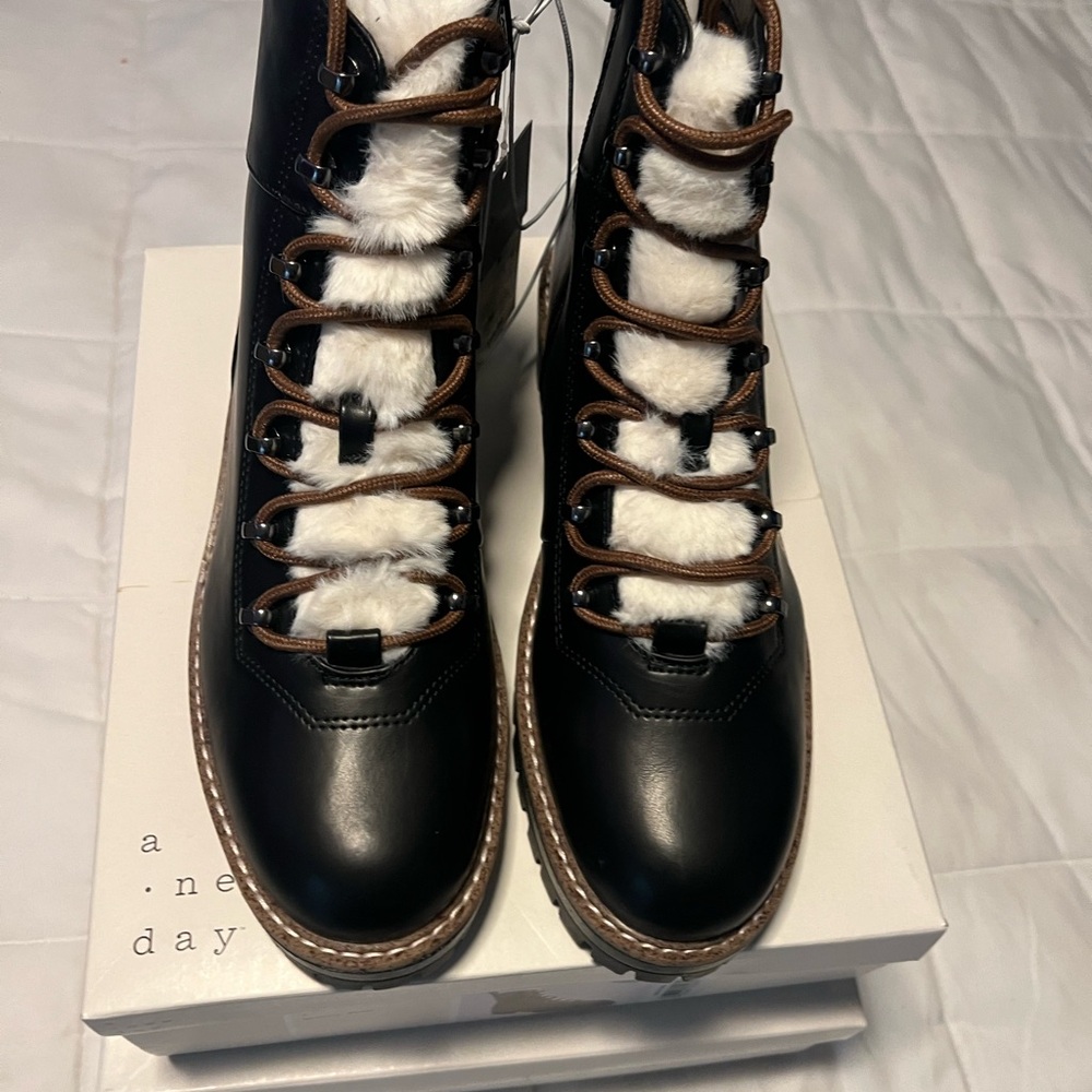 Target Women's Black and Brown Lace Up Boots